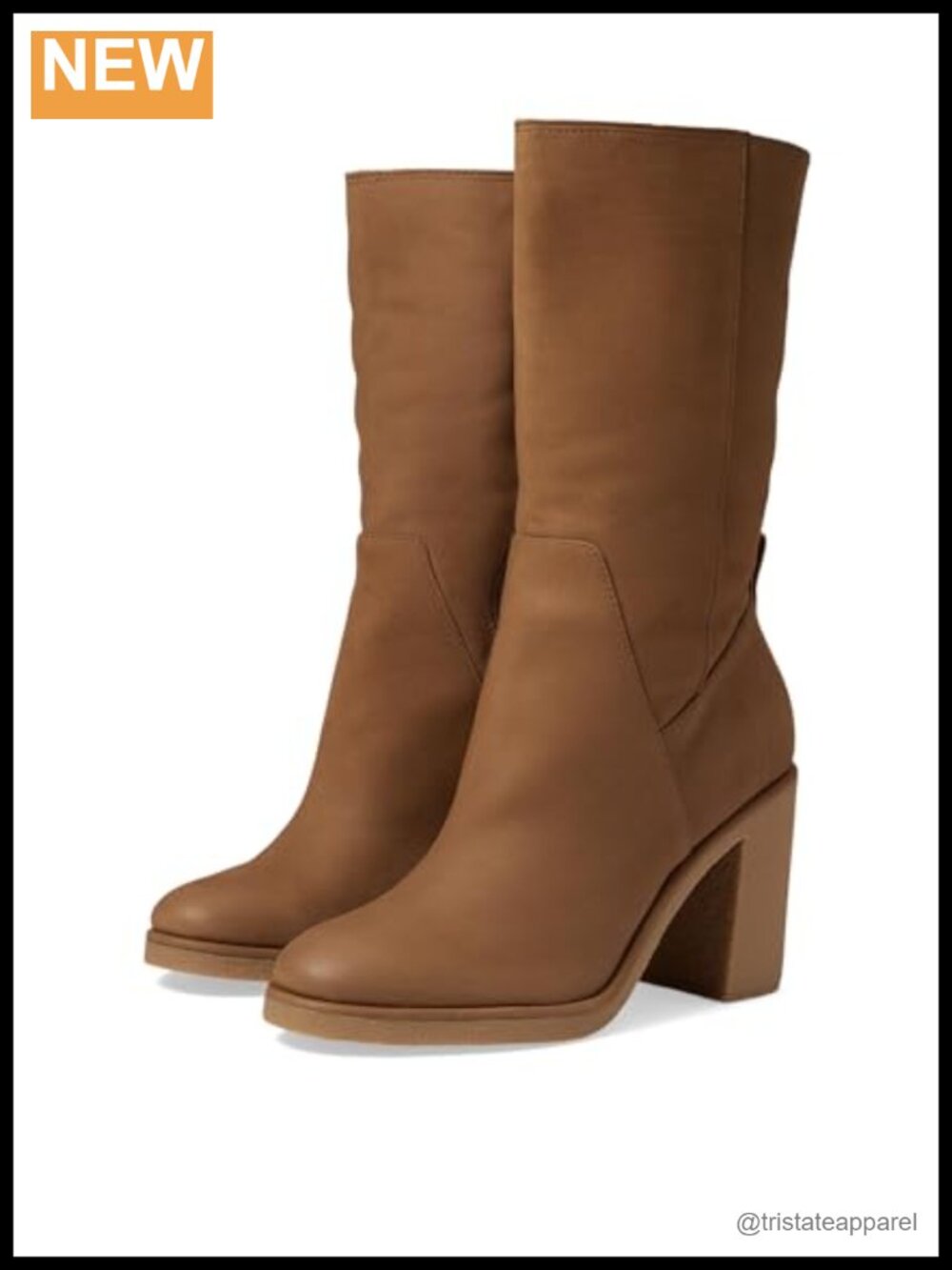 Dolce Vita Women's Caddie Plush Foldover Mid-Calf Boots Leather Nubuck